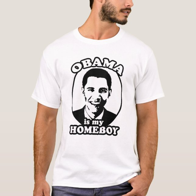 OBAMA ÄR MIN HOMEBOYT-TRÖJA TEE SHIRT (Framsida)