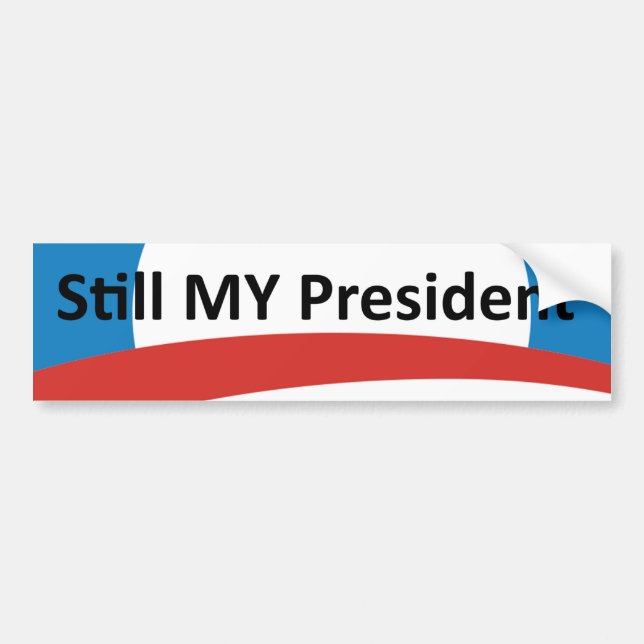 Obama är min president dumpar trumfbildekalet bildekal (Framsidan)