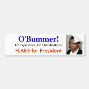 Obama är O'bummer - ett okvalificerat inget erfar Bildekal