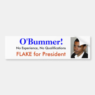 Obama är O'bummer - ett okvalificerat inget erfar Bildekal