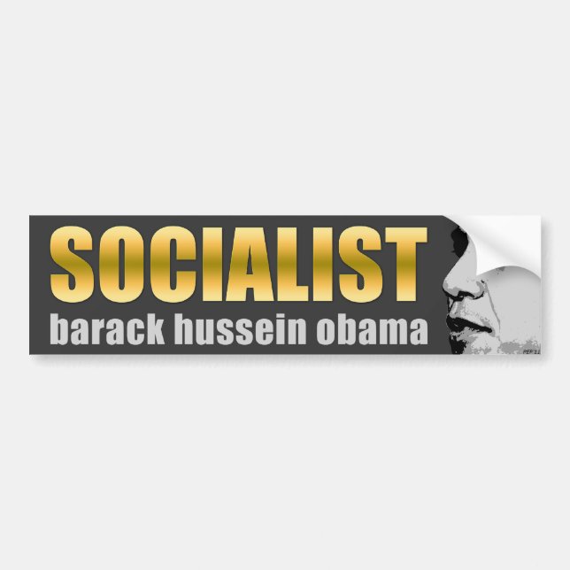 Obama är socialist bildekal (Framsidan)