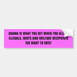 OBAMA ÄR VAD DU FÅR, NÄR DU LÅTER ILLEGALS,… BILDEKAL
