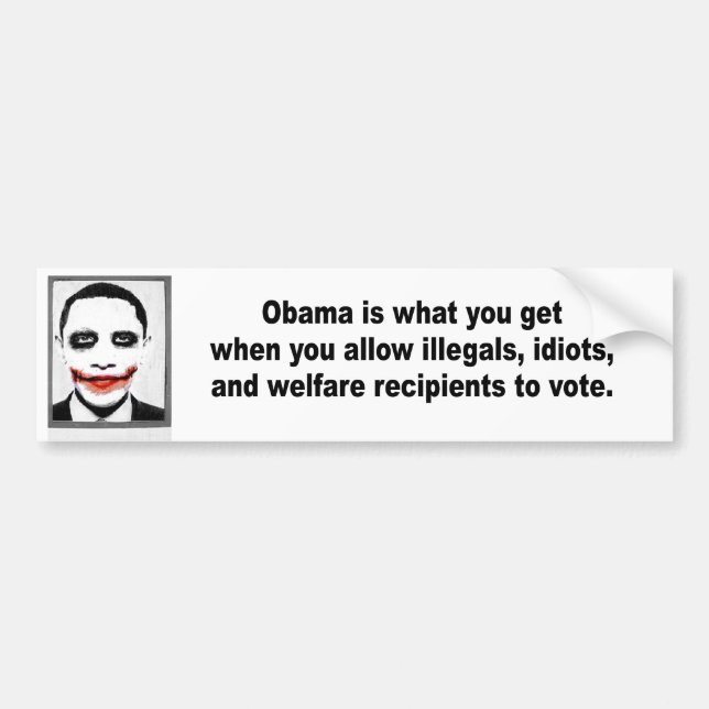 Obama är vad du får when bildekal (Framsidan)
