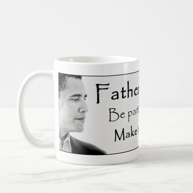 Obama avlar den stora muggen kaffemugg (Vänster)