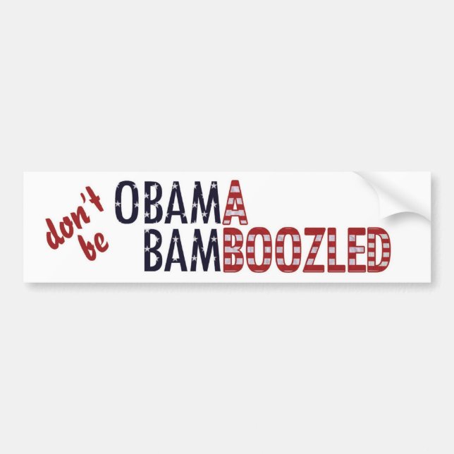 Obama Bamboozled - skräddarsy Bildekal (Framsidan)