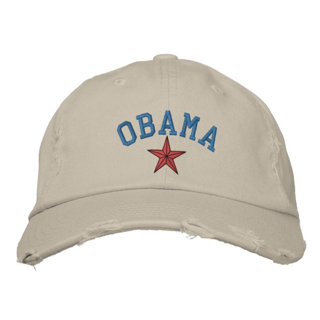 Obama Baseball Cap Broderad Keps (Framsida)