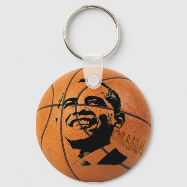 Obama Basketball Keychain Nyckelring (Framsida)