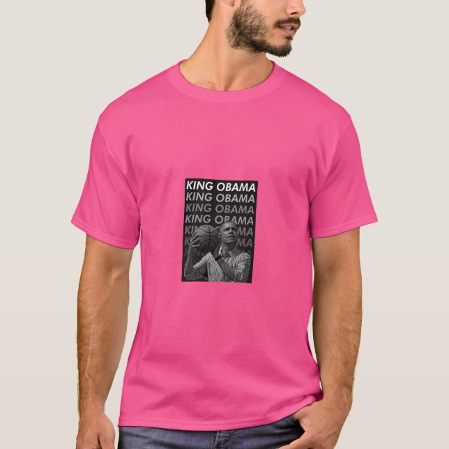 Obama Basketball Kung T Shirt (Framsida)