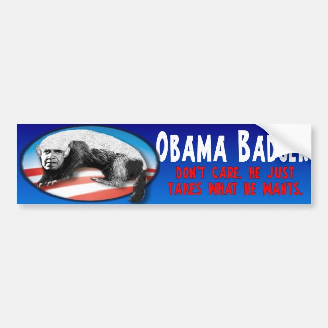 Obama bäverskinn - tar precis vad han önskar bildekal (Framsidan)