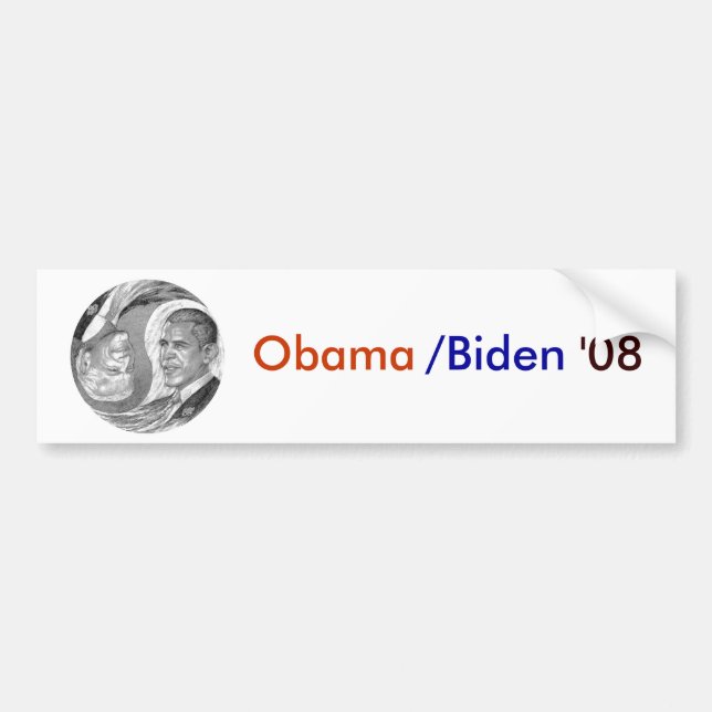 Obama /Biden '08 Bildekal (Framsidan)