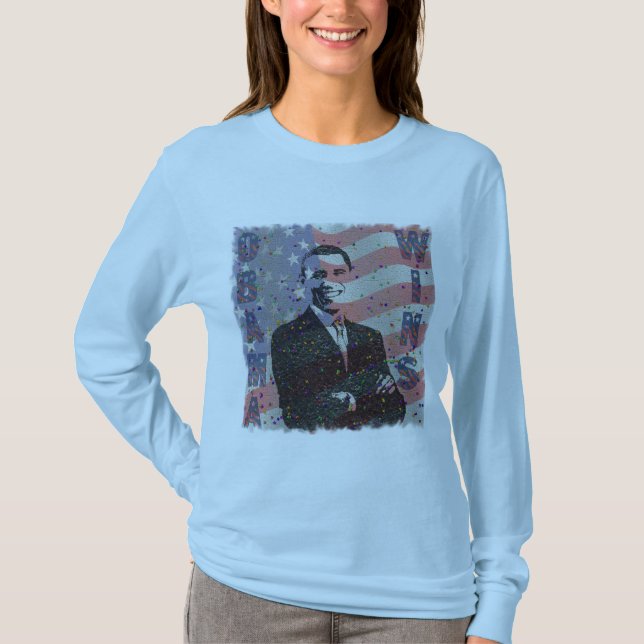 Obama Biden '08 ja gjorde vi kvinna Hoodie Tee Shirt (Framsida)