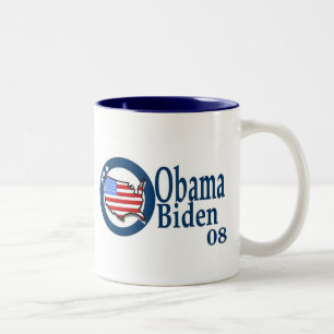 Obama Biden 08 Två-Tonad Mugg