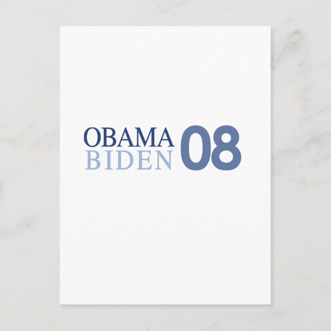 Obama Biden "08 Vykort (Framsida)