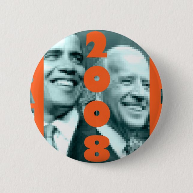 Obama Biden 2008 knäppas Knapp (Framsida)