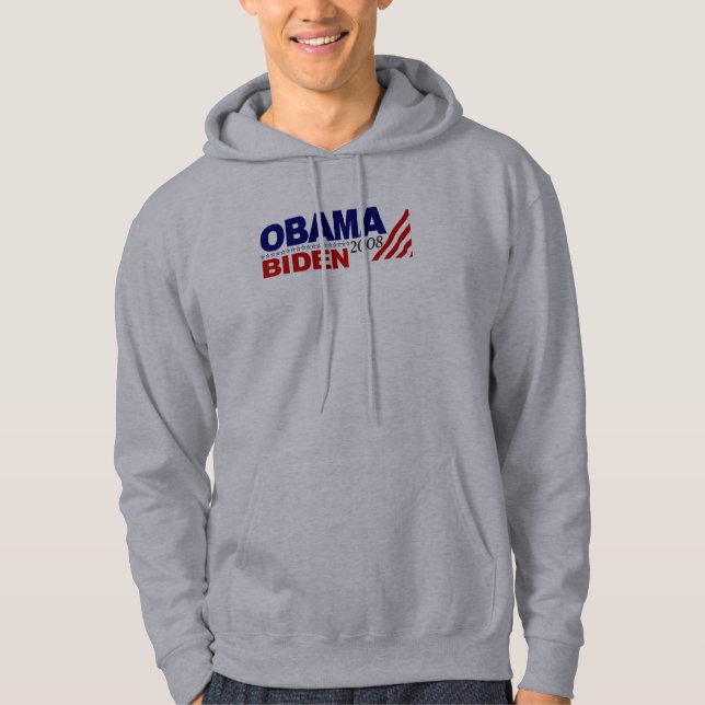 Obama Biden 2008 Sweatshirt Med Luva (Framsida)