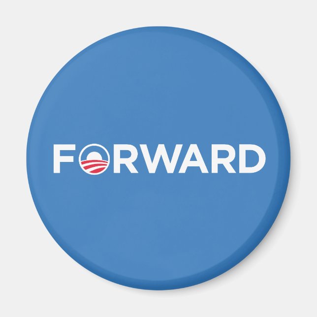 Obama Biden 2012 Forward (White on Light Blue) Magnet (Framsidan)