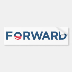 Obama Biden 2012 framåtriktat (mörk - blått) Bildekal