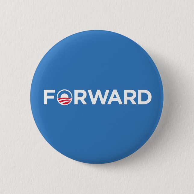 Obama Biden 2012 framåtriktat (vit på Light - Knapp (Framsida)