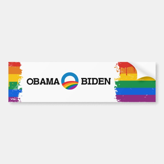 Obama Biden 2012 prideklistermärke Bildekal (Framsidan)