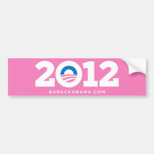 Obama Biden 2012 (rosa) bildekal