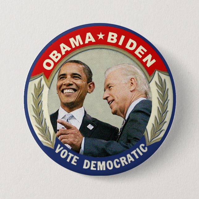 Obama Biden 2012 röstar demokratiskt Knapp (Framsida)