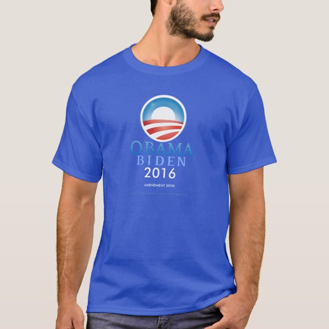Obama Biden 2016 Tee Shirt (Framsida)