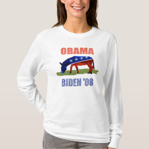 Obama Biden Åsna Demokrat Logotyp Dam Hoodie Tröja