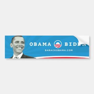 Obama Biden Barack Obama svart & vitbild Bildekal