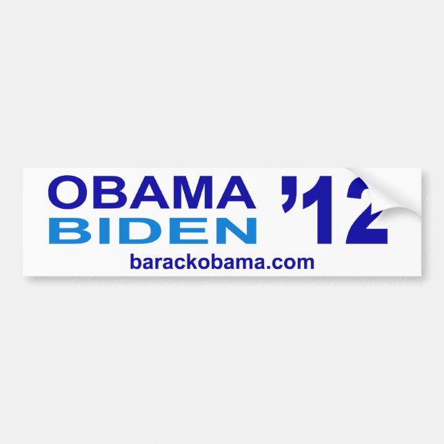 Obama Biden bildekal 2012 (Framsidan)