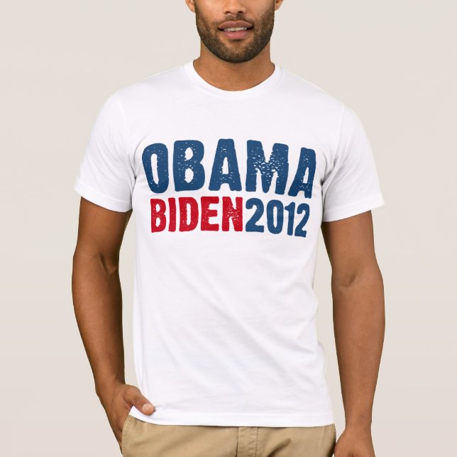 Obama Biden blått/rött Tee Shirt (Framsida)