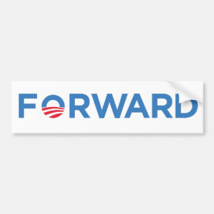 Obama/Biden framåt ljust - blått Bildekal