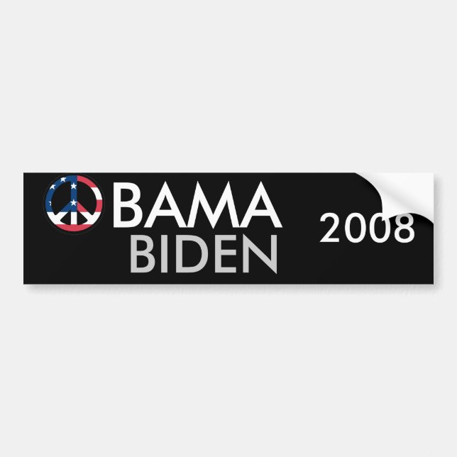Obama Biden fred 2008 Bildekal (Framsidan)