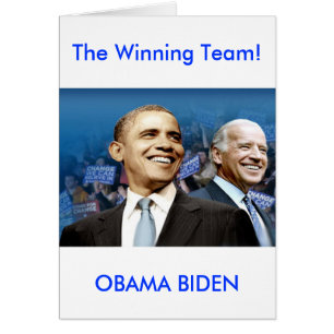 Obama Biden Hälsningskort