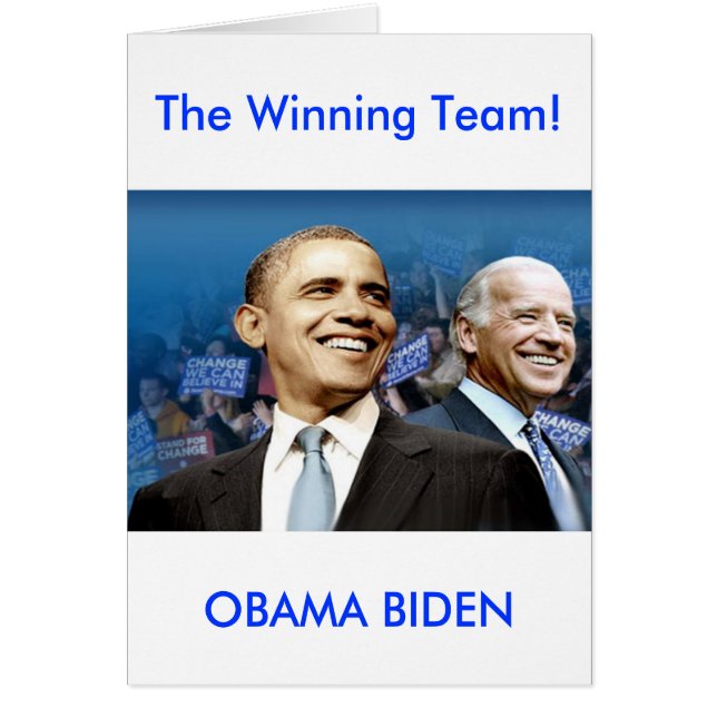 Obama Biden Hälsningskort (Framsidan)