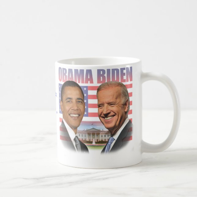 Obama Biden invigning Kaffemugg (Höger)