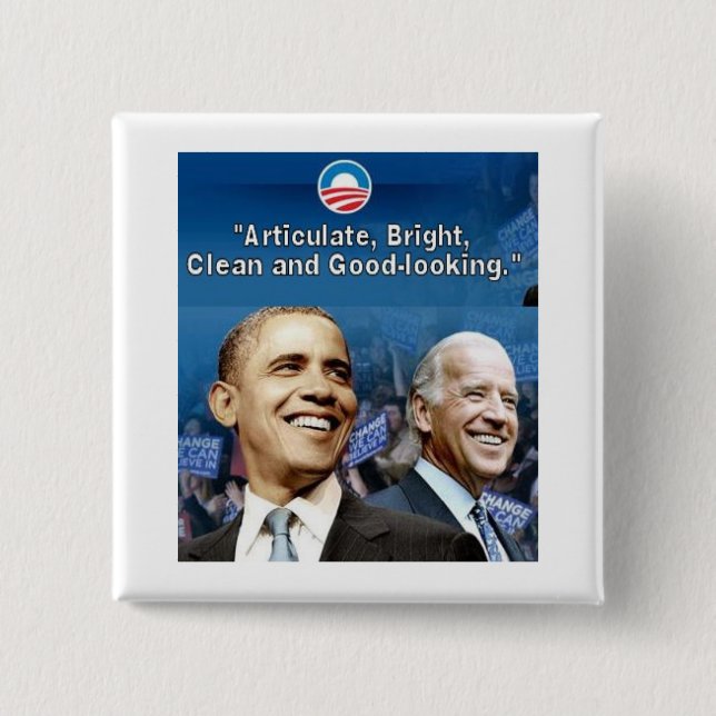 Obama/Biden kvadrerar knäppas Knapp (Framsida)