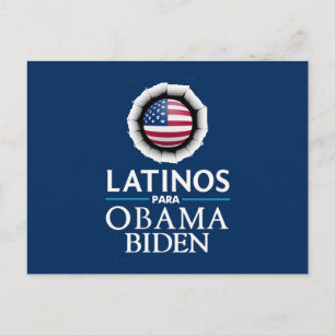 Obama Biden LATINOS-vykort Vykort