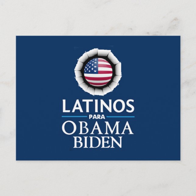 Obama Biden LATINOS-vykort Vykort (Framsida)