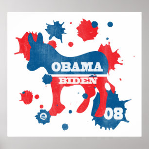 Obama Biden målar affischen Poster