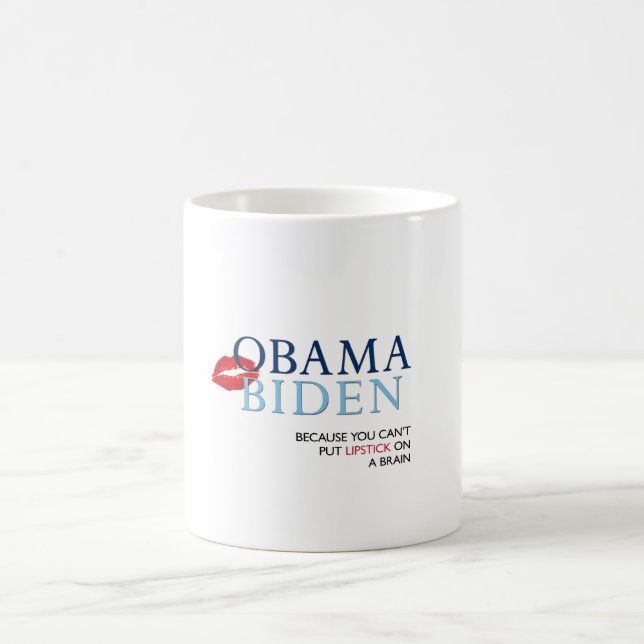Obama Biden mugg - rolig slogan. (Center)