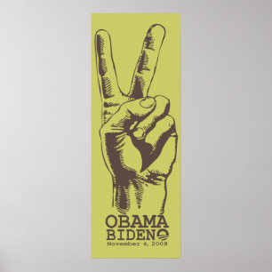 Obama Biden Peace-utskrift Poster