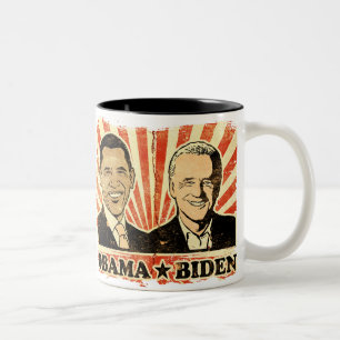 Obama Biden porträttmugg Två-Tonad Mugg
