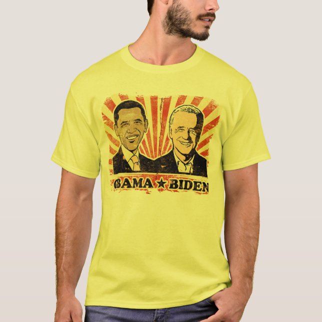 Obama Biden porträttT-tröja T Shirt (Framsida)