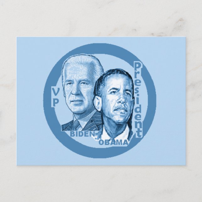 Obama Biden Postcard Vykort (Framsida)