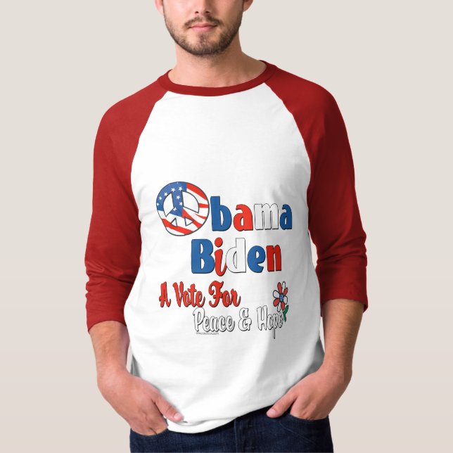 Obama Biden röstar för fred och kärlek Tröja (Framsida)