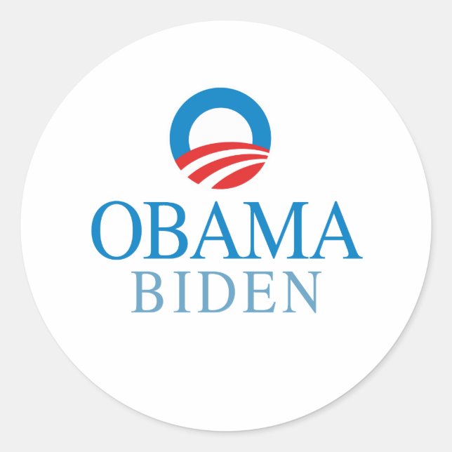 Obama Biden Runt Klistermärke (Framsida)