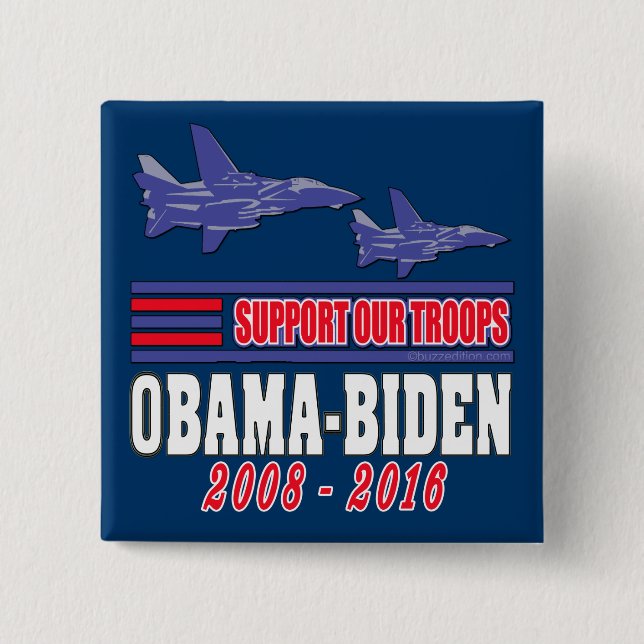 Obama Biden service våra soldater Knapp (Framsida)