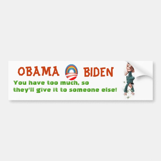 OBAMA & BIDEN ska skatt dig in i fattigdom Bildekal (Framsidan)