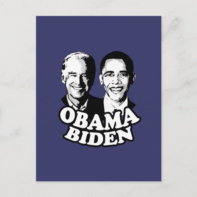 Obama Biden T-shirt Vykort (Framsida)