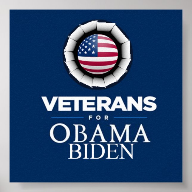 Obama Biden VETERANS Poster (Framsidan)